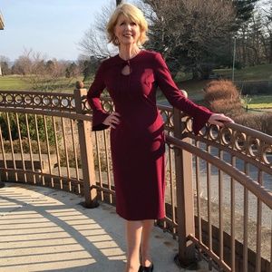 Maggy London Burgundy Dress